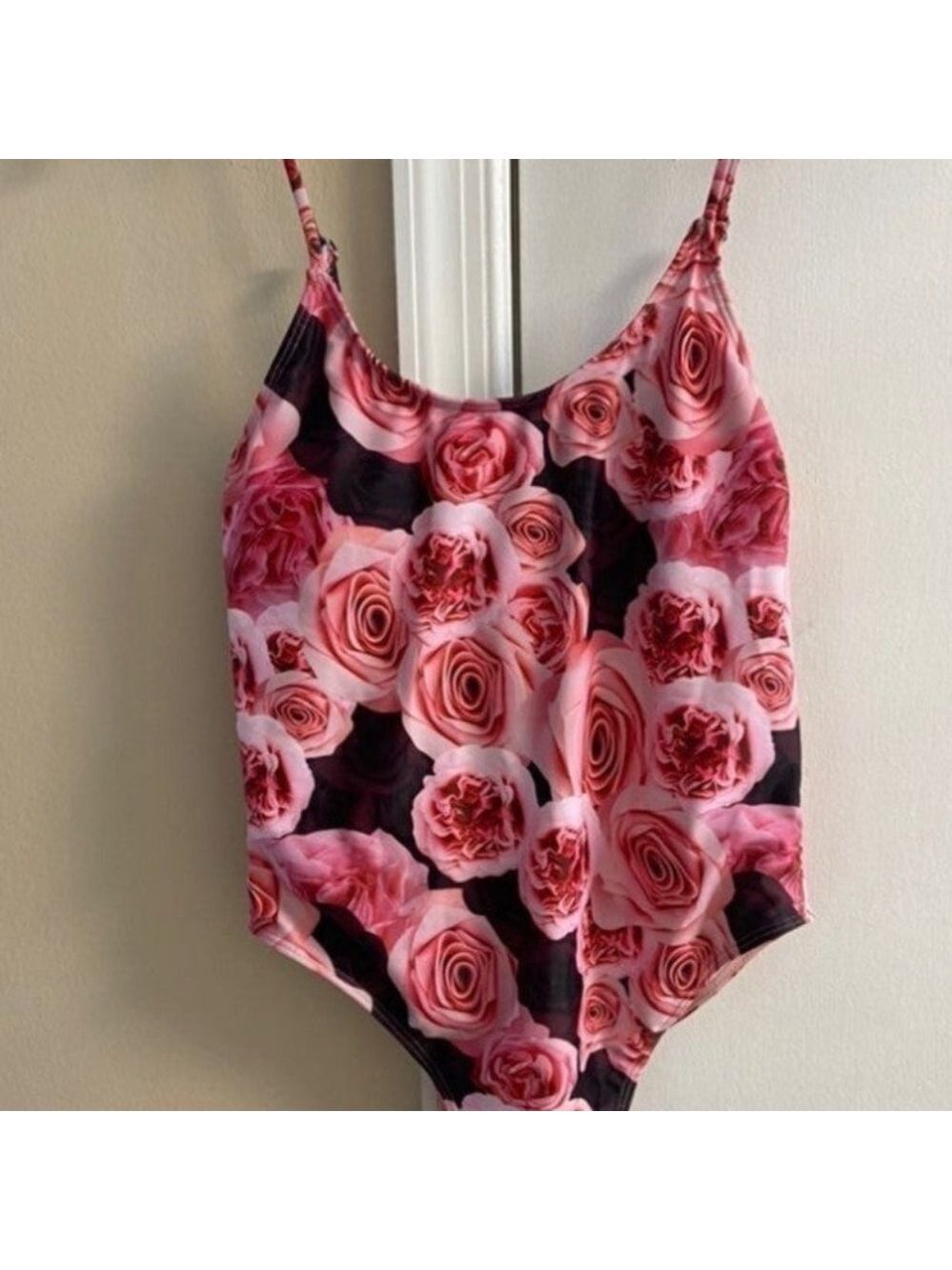 Brazilian Floral Rose Print Swimsuit Large NWT